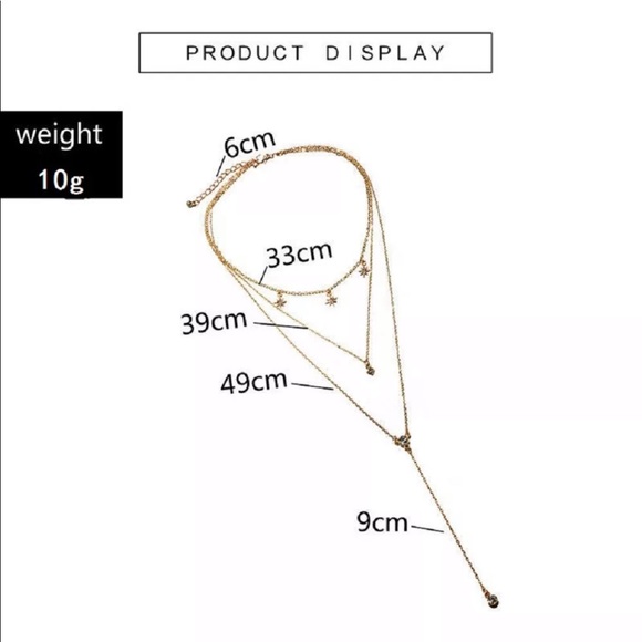 {WILHELMINA} starburst layered lariat necklace - Picture 5 of 7